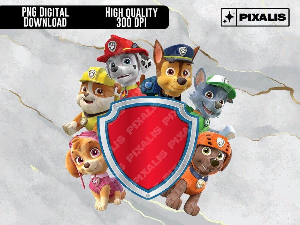 Birthday Paw Patrol Crew Family PNG Design for T-shirt and More | Pixalis | Digital Download