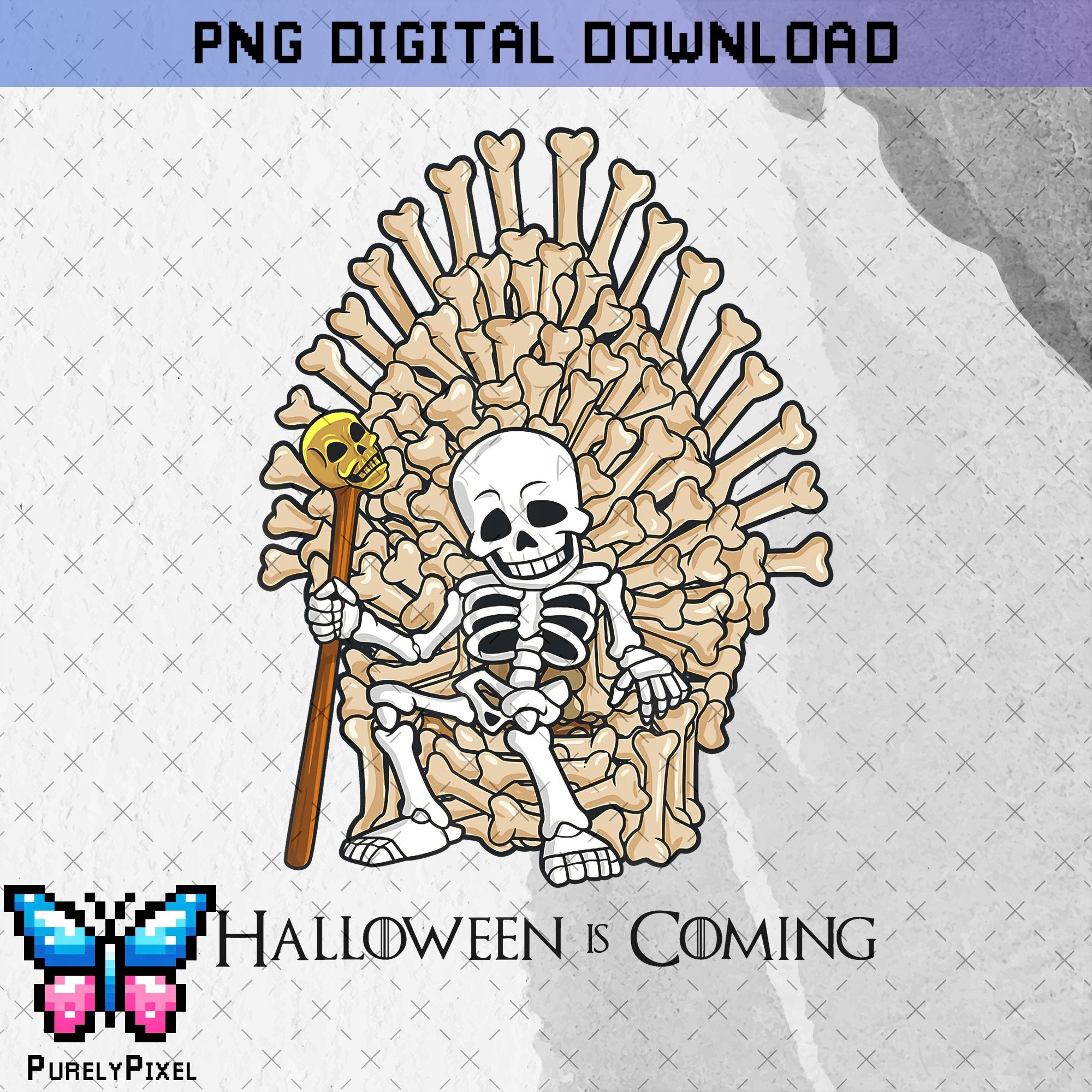 Halloween is Coming Game of Thrones PNG | PNG Sublimation Design for T-shirt sublimation and More | PurelyPixels | Digital Download