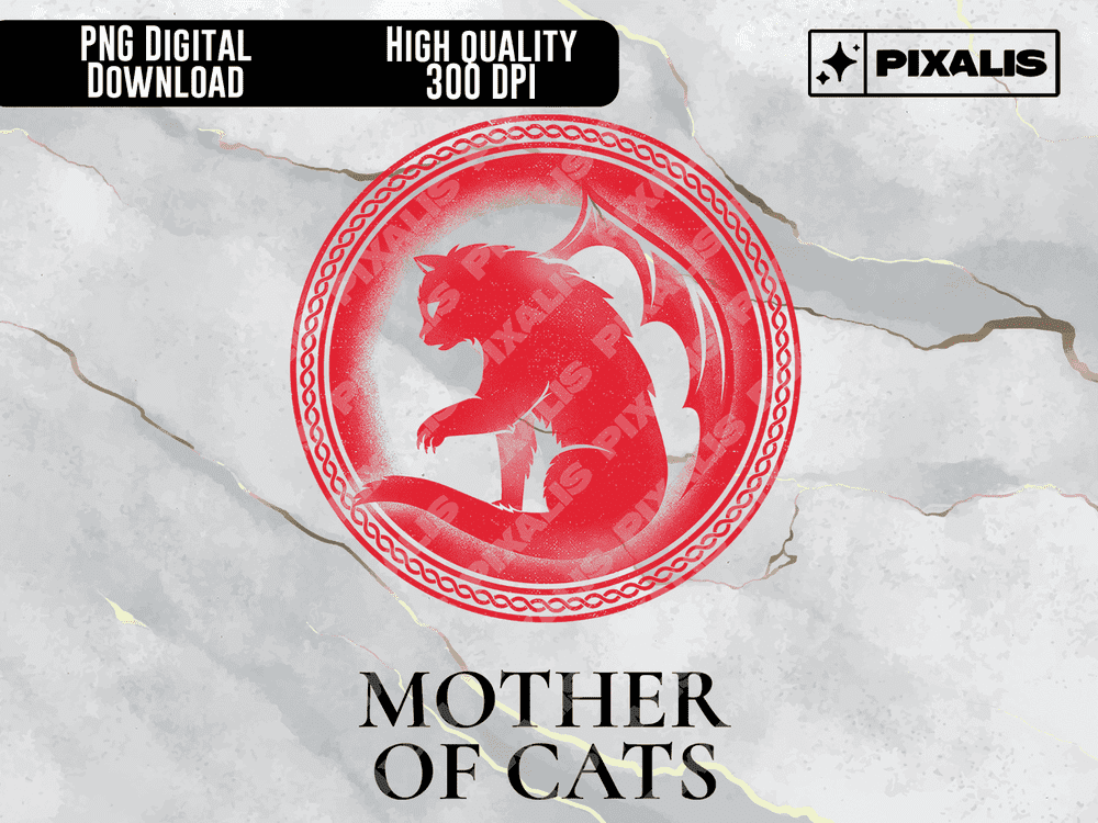 Mother of Cats PNG Design for T-Shirts and More | Pixalis | Digital Download